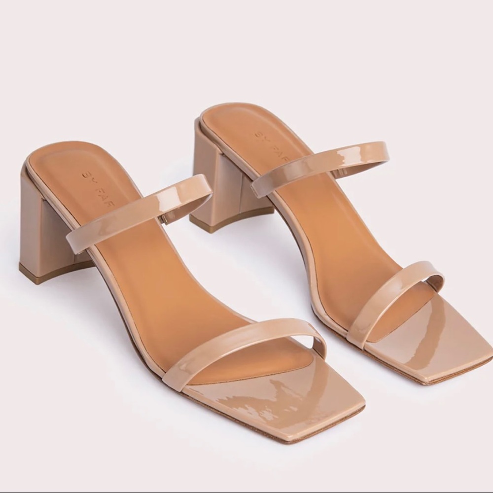 By Far Tanya Patent Leather Sandals